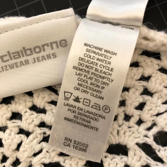 Liz Claiborne Crocheted Cardigan Size XL - Picture 7 of 7